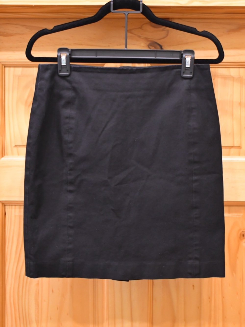 Banana Republic Black Cotton Pencil Mini Skirt